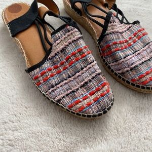 SOLD! Espadrilles one of a kind, gently worn.